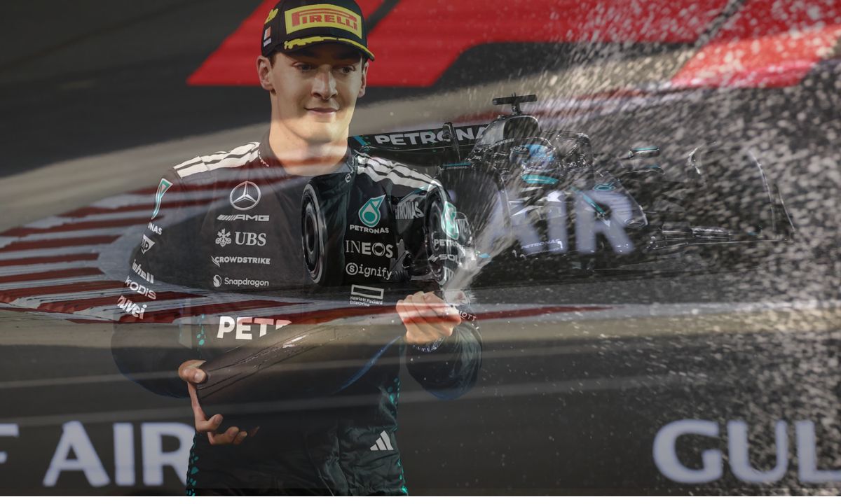 George Russell in second podium in baku gp